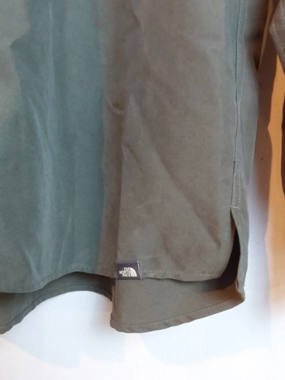 The North Face| Olive Green Tekware Hiking Shirt Zip Pockets Roll Tab Sleeves XL